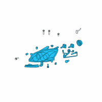 OEM Saturn Outlook Composite Headlamp Diagram - 25931131