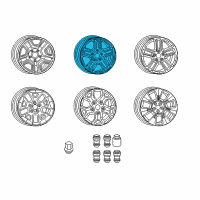 OEM 2018 Jeep Wrangler Aluminum Wheel Diagram - 5VH241A7AA