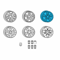 OEM 2018 Jeep Wrangler Aluminum Wheel Diagram - 6BZ401XFAA