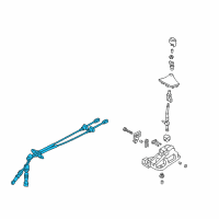 OEM Hyundai Veloster Manual Transmission Lever Cable Assembly Diagram - 43794-2V300