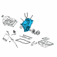 OEM 1996 Mercury Sable Timing Cover Diagram - F8DZ6019AA