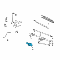 OEM 2006 Honda Pilot Motor, Front Wiper Diagram - 76505-S9V-A02