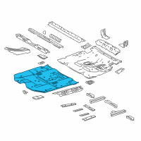 OEM 2019 Toyota Highlander Front Floor Pan Diagram - 58111-0E918