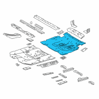 OEM 2015 Toyota Highlander Center Floor Pan Diagram - 58211-0E907