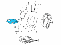 OEM 2021 Toyota Sienna Seat Cushion Heater Diagram - 87510-08040