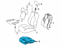 OEM 2021 Toyota Sienna Seat Cushion Pad Diagram - 71511-08070