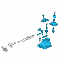 OEM 2016 Chevrolet Cruze Gear Shift Assembly Diagram - 25194003