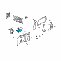 OEM 2000 Honda Odyssey Holder, Driver Side Cup (Light Quartz Gray) Diagram - 84661-S0X-A01ZA