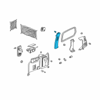 OEM 2000 Honda Odyssey Garnish Assy., L. Quarter Pillar *NH302L* (PALE QUARTZ) Diagram - 84181-S0X-A12ZA