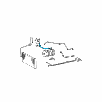 OEM 1997 GMC Safari Hose, A/C Compressor & Condenser Diagram - 15739885