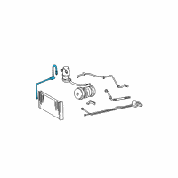 OEM 1994 GMC Safari Tube Asm-A/C Evap Inlet Diagram - 15959977