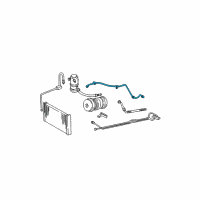 OEM Chevrolet Astro Tube, Auxiliary A/C Evaporator Diagram - 15007487