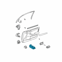 OEM 2002 Lexus GS300 Master Switch Assembly Diagram - 84040-30190-C0