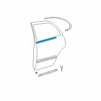 OEM 2004 Lexus ES330 Moulding Assy, Rear Door Belt, RH Diagram - 75730-33100