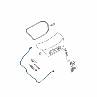 OEM 2005 Nissan Maxima Cable Assy-Opener, Trunk Lid Diagram - 84652-7Y000