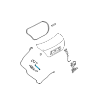 OEM 2008 Nissan Maxima Stay Assembly-Trunk Lid Diagram - 84430-7Y000