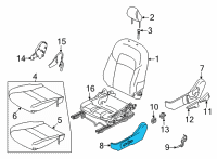 OEM 2020 Nissan Sentra Finisher-Cushion, Front Seat Outer LH Diagram - 87380-6LB1A