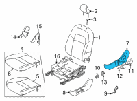 OEM 2021 Nissan Sentra Finisher-Cushion, Front Seat Outer LH Diagram - 87380-6LB0A