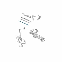 OEM Lexus SC400 Wiper Blade Rubber Diagram - 85214-40080