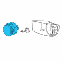 OEM 2008 Dodge Caliber Front Fog Lamp Diagram - 4805858AB