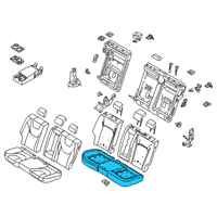 OEM 2020 Ford Police Responder Hybrid Seat Cushion Pad Diagram - DS7Z-5463840-G