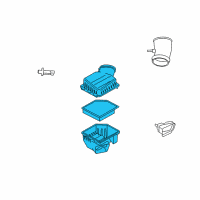 OEM Ford Mustang Air Cleaner Assembly Diagram - 7R3Z-9600-E