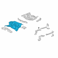 OEM 2006 Acura RL Panel Set, Rear Floor Diagram - 04655-SJA-A02ZZ