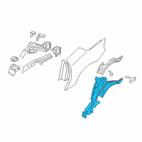 OEM 2012 BMW Z4 Left Inner Lateral Trim Panel Diagram - 41-00-7-225-055