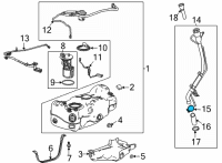 OEM Buick Filler Pipe Clamp Diagram - 42664030