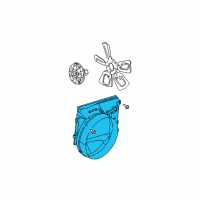 OEM 2003 Dodge Ram 2500 SHROUD-Fan Diagram - 52028851AC