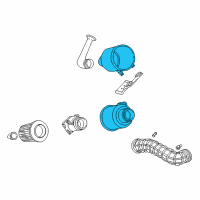 OEM 1997 Mercury Mountaineer Air Cleaner Assembly Diagram - F7TZ9600EA