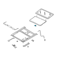 OEM Nissan Pathfinder Knob-Finisher, Sunroof Diagram - 91275-0W012