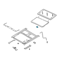 OEM 1997 Nissan Pathfinder Knob-Finisher, Sunroof Diagram - 91275-0W012