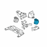 OEM 2010 BMW 535i xDrive Engine Mount Left Diagram - 22-11-6-761-089