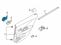 OEM 2022 Hyundai Elantra Handle Assembly-Rear Door Inside, L Diagram - 83610-AA000-LS5