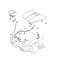 OEM 2000 Toyota Celica Release Cable Diagram - 53630-20610