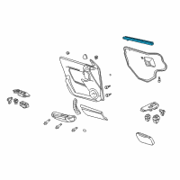 OEM Pontiac Aztek Sealing Strip Asm-Front Side Door Window Inner *Black Diagram - 10357437