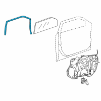 OEM 2015 Chrysler 300 WEATHERSTRIP-Front Door Glass Diagram - 68039966AF