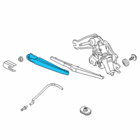 OEM 2020 Kia Soul Rear Windshield Wiper Arm Assembly Diagram - 98820K0000