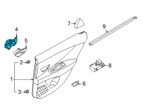 OEM 2022 Hyundai Elantra Handle Assembly-Rear Door Inside, R Diagram - 83620-AA000-LS5