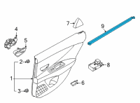 OEM 2022 Hyundai Elantra W/STRIP-RR Dr Belt I/S LH Diagram - 83230-AB000