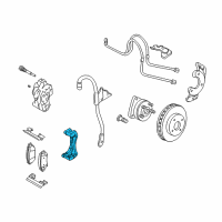 OEM 2001 Cadillac DeVille Caliper Support Diagram - 18029829