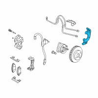 OEM 2002 Cadillac Eldorado Brake Dust Shield Diagram - 18060858