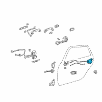 OEM 2009 Toyota Avalon Lock Assembly Diagram - 69050-AC030