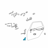 OEM 2010 Toyota Avalon Lower Hinge Diagram - 68780-04010