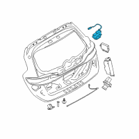 OEM 2011 Lincoln MKT Latch Diagram - EJ5Z-7843150-A