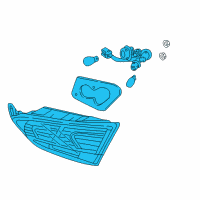OEM Hyundai Accent Lamp Assembly-Rear Combination Inside, RH Diagram - 92404-J0010