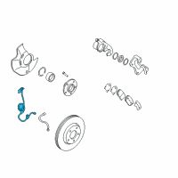 OEM Hyundai Sonata Sensor Assembly-Front ABS.LH Diagram - 59810-3Q000
