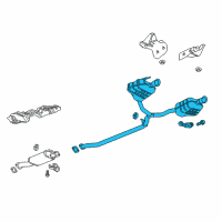 OEM 2018 Chevrolet Traverse Muffler W/Tailpipe Diagram - 84581765