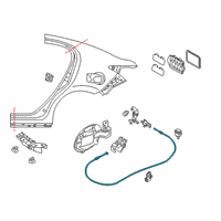 OEM 2019 Toyota Yaris Release Cable Diagram - 77035-WB003